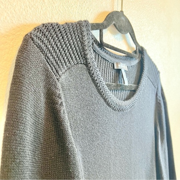 H by Halston Black Knit Pullover Sweater Womens Cotton Blend Size Small - Picture 3 of 10